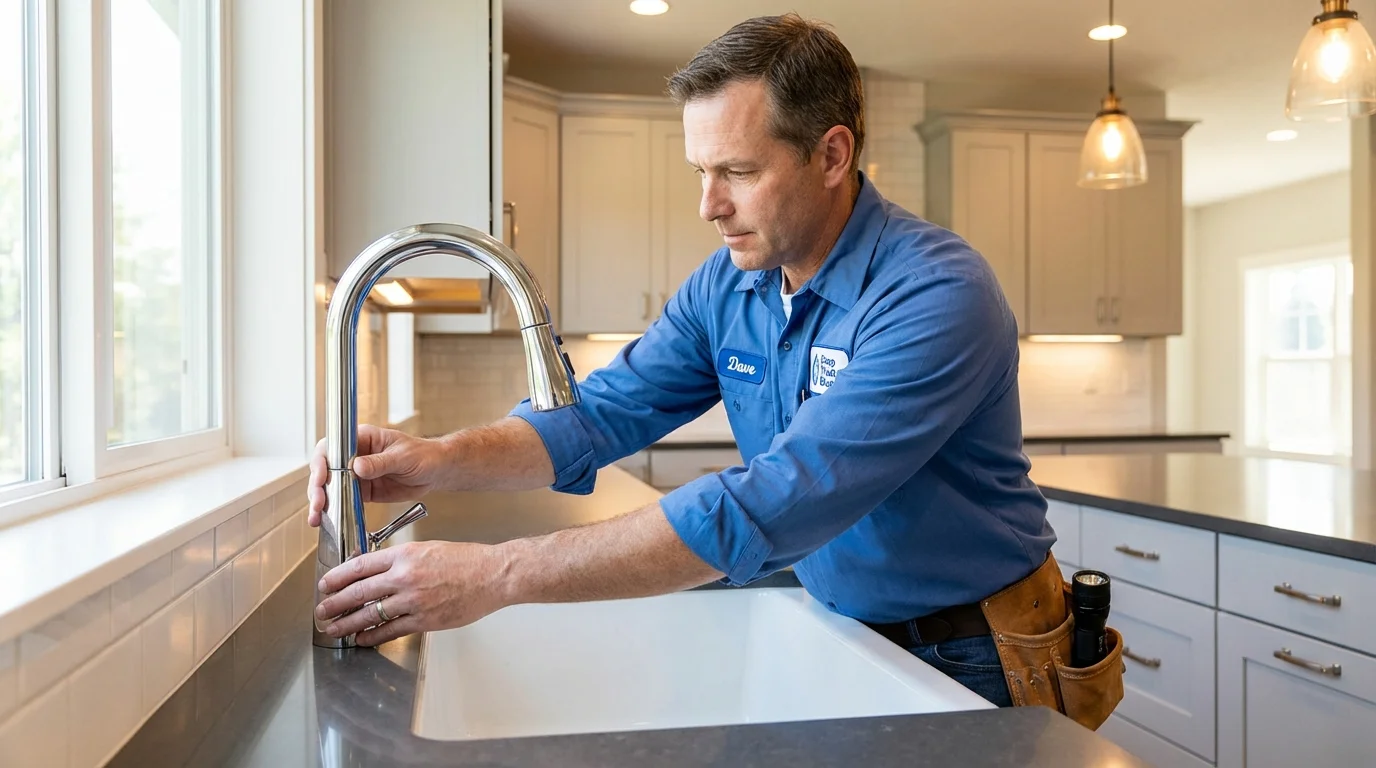 Kitchen faucet installation by Johns Plumbing LLC in Parshall
